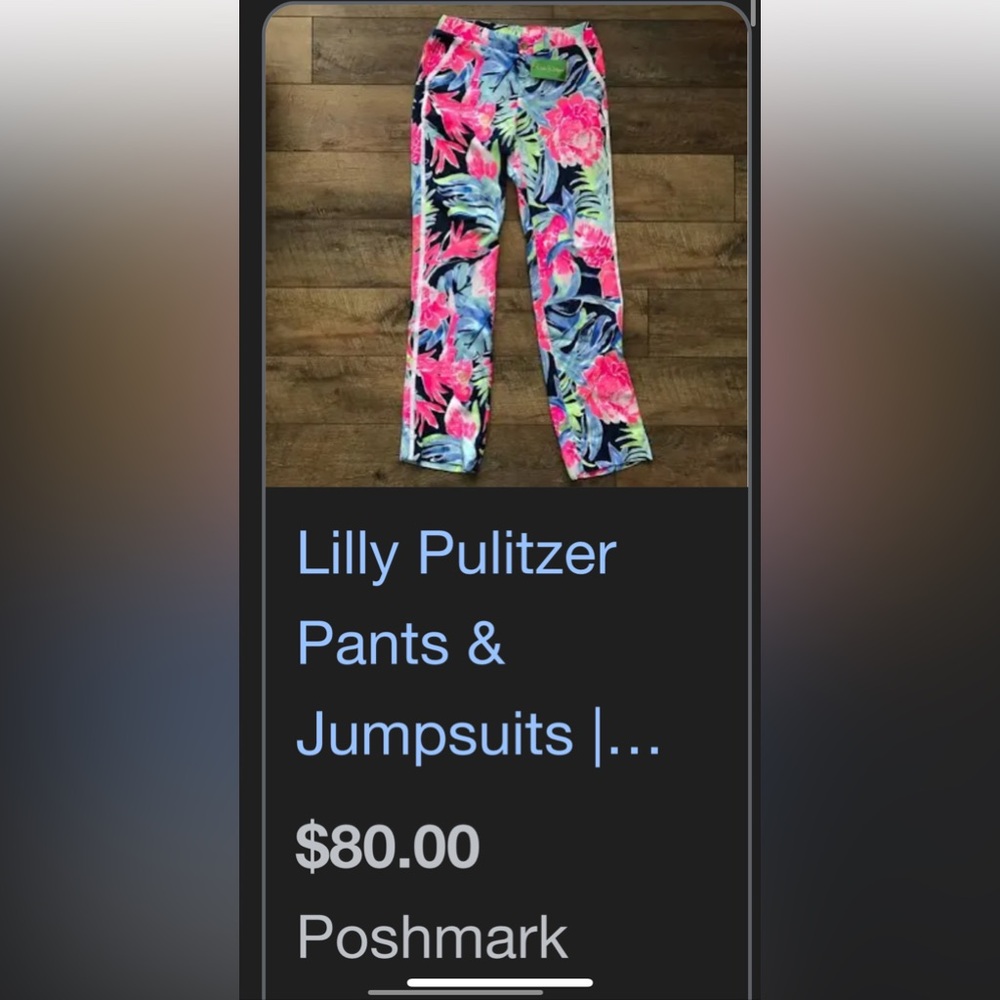 NWT Lilly Pulitzer Madeira pant. Others listing for $80 or more used. - Picture 5 of 6